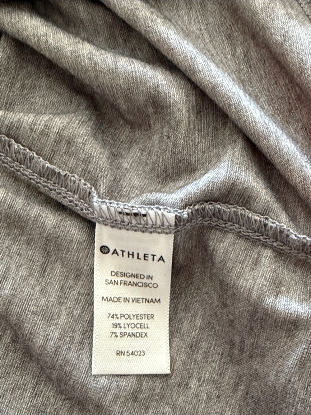 ATHLETA Encore Tee Gray Cinch Open Back Short Sleeve Top - Picture 6 of 8